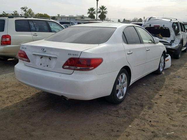 JTHBA30GX55128209 - 2005 LEXUS ES 330 WHITE photo 4