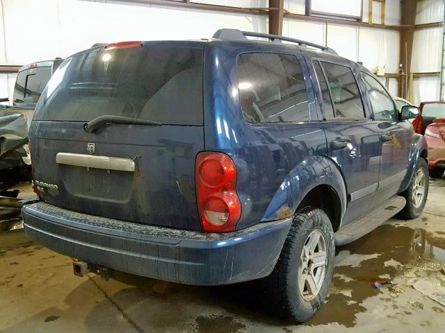 1D4HB48N76F185094 - 2006 DODGE DURANGO SL BLUE photo 4