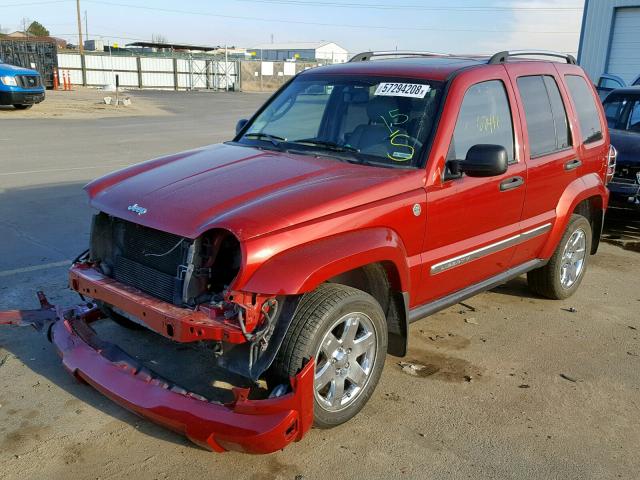 1J8GL58K36W184633 - 2006 JEEP LIBERTY LI RED photo 2