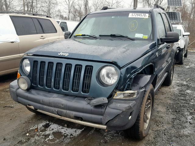 1J4GL38K75W565941 - 2005 JEEP LIBERTY RE TURQUOISE photo 2