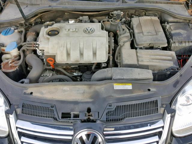 3VWCT71K76M850126 - 2006 VOLKSWAGEN JETTA TDI BLACK photo 7