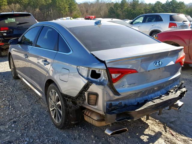 5NPE34AF7FH028123 - 2015 HYUNDAI SONATA SPO GRAY photo 3