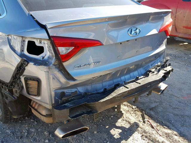 5NPE34AF7FH028123 - 2015 HYUNDAI SONATA SPO GRAY photo 9