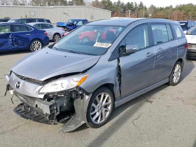 JM1CW2DL5D0162207 - 2013 MAZDA 5 SILVER photo 2