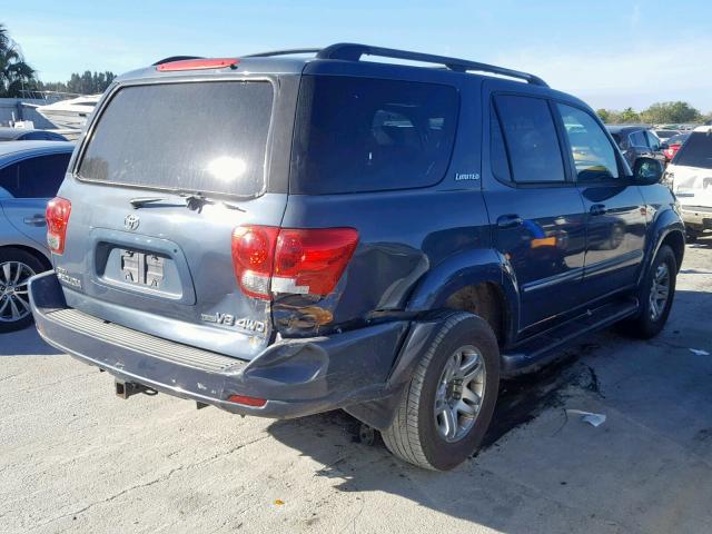 5TDBT48A75S251994 - 2005 TOYOTA SEQUOIA LI BLUE photo 4