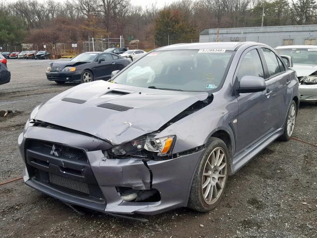 JA32W8FV5CU007045 - 2012 MITSUBISHI LANCER EVO SILVER photo 2