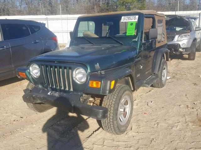 1J4FA29PX1P319573 - 2001 JEEP WRANGLER / GREEN photo 2