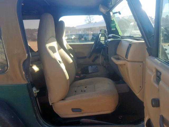 1J4FA29PX1P319573 - 2001 JEEP WRANGLER / GREEN photo 5