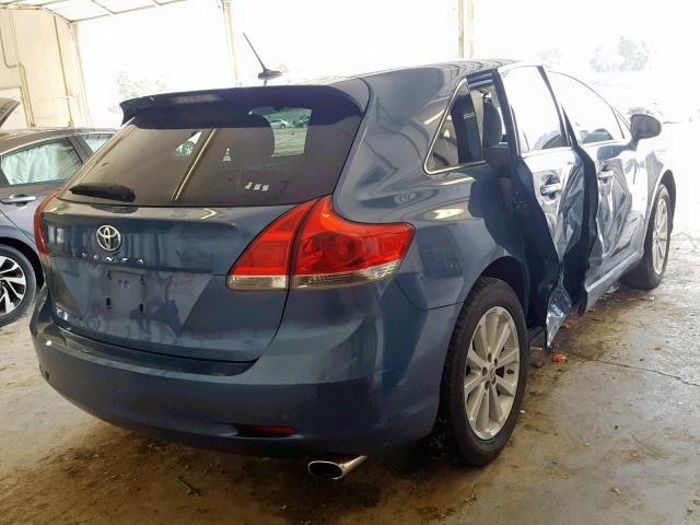 4T3ZA3BB9BU050690 - 2011 TOYOTA VENZA BASE BLUE photo 4