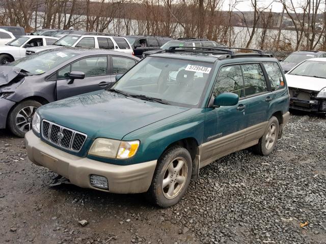 JF1SF65571H744265 - 2001 SUBARU FORESTER S GREEN photo 2