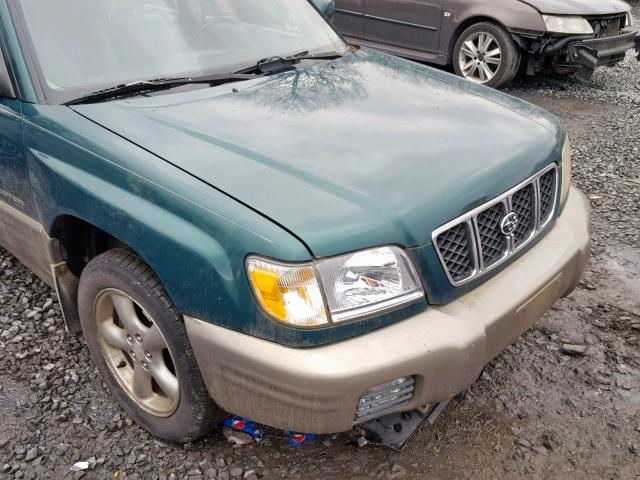 JF1SF65571H744265 - 2001 SUBARU FORESTER S GREEN photo 9