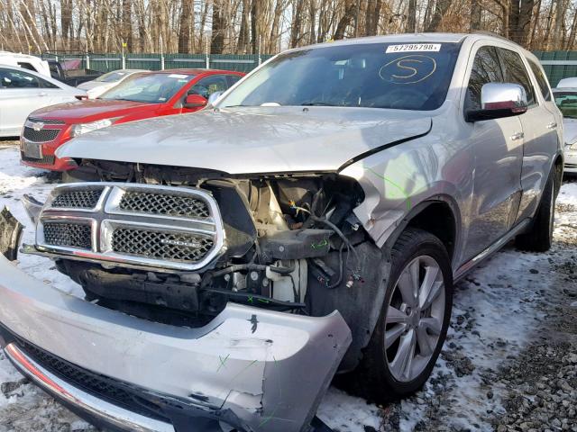 1D4SD4GT2BC638162 - 2011 DODGE DURANGO CR SILVER photo 2