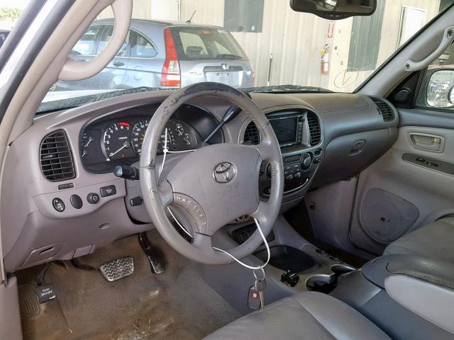 5TDBT48A86S270992 - 2006 TOYOTA SEQUOIA LI SILVER photo 9