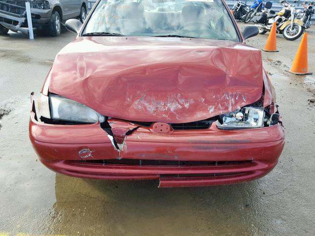 1Y1SK52801Z415749 - 2001 CHEVROLET GEO PRIZM RED photo 9