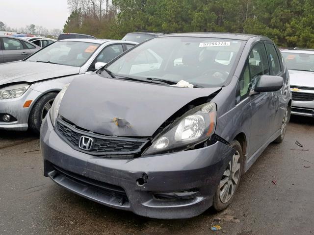 JHMGE8H6XCC031636 - 2012 HONDA FIT SPORT GRAY photo 2