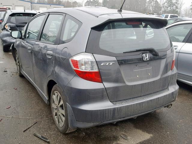 JHMGE8H6XCC031636 - 2012 HONDA FIT SPORT GRAY photo 3