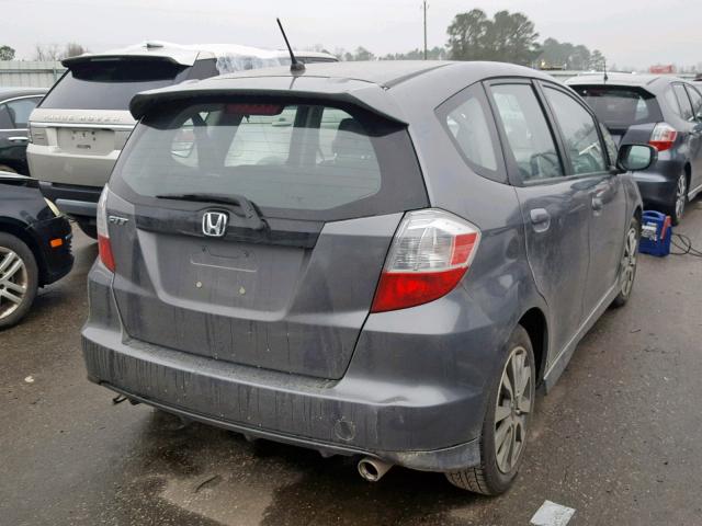 JHMGE8H6XCC031636 - 2012 HONDA FIT SPORT GRAY photo 4