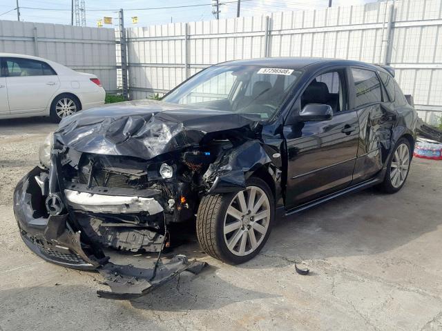 JM1BK34M481135425 - 2008 MAZDA SPEED 3 BLACK photo 2