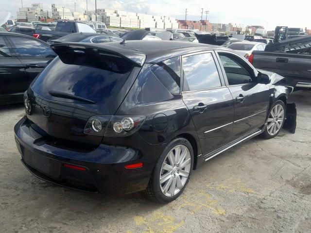 JM1BK34M481135425 - 2008 MAZDA SPEED 3 BLACK photo 4