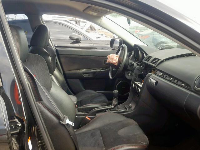 JM1BK34M481135425 - 2008 MAZDA SPEED 3 BLACK photo 5
