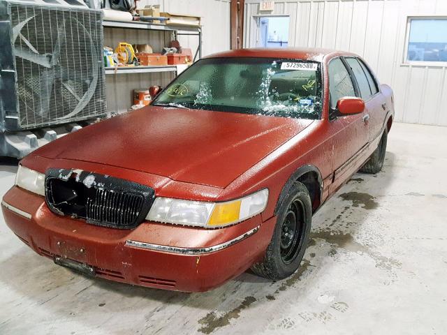 2MEFM74W7YX614898 - 2000 MERCURY GRAND MARQ MAROON photo 2