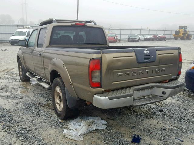 1N6ED29X02C372460 - 2002 NISSAN FRONTIER C TAN photo 3