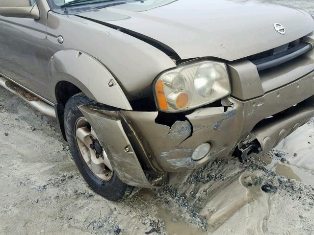 1N6ED29X02C372460 - 2002 NISSAN FRONTIER C TAN photo 9