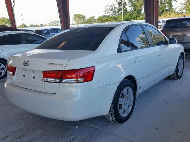 5NPET46C77H243808 - 2007 HYUNDAI SONATA GLS WHITE photo 4