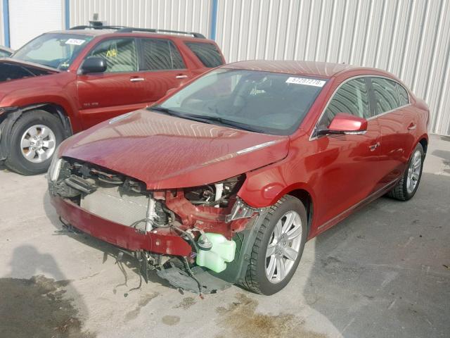 1G4GC5EG3AF170159 - 2010 BUICK LACROSSE C RED photo 2