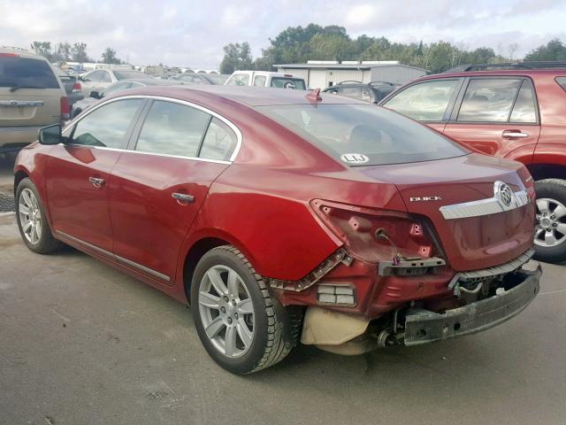 1G4GC5EG3AF170159 - 2010 BUICK LACROSSE C RED photo 3