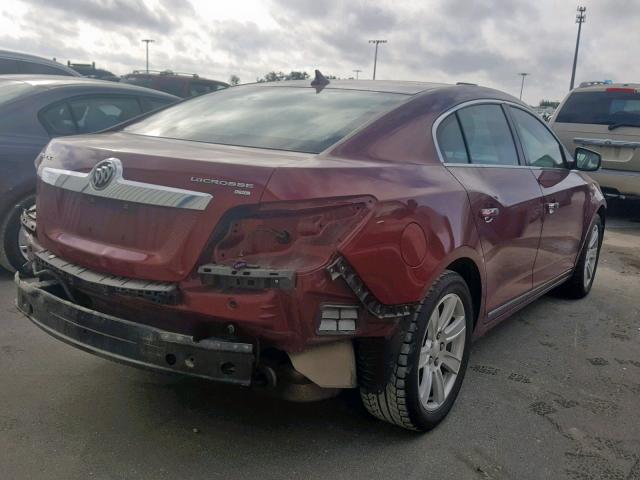 1G4GC5EG3AF170159 - 2010 BUICK LACROSSE C RED photo 4