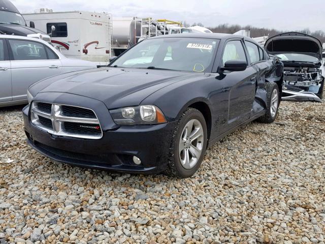 2C3CDXHG9EH121483 - 2014 DODGE CHARGER SX CHARCOAL photo 2