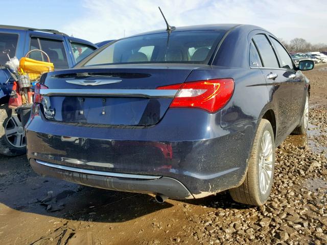 1C3BC2FB7BN579910 - 2011 CHRYSLER 200 LIMITE BLUE photo 4