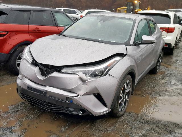 NMTKHMBX0JR006395 - 2018 TOYOTA C-HR XLE GRAY photo 2