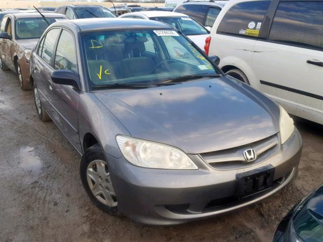 2HGES16375H515895 - 2005 HONDA CIVIC DX V GRAY photo 1