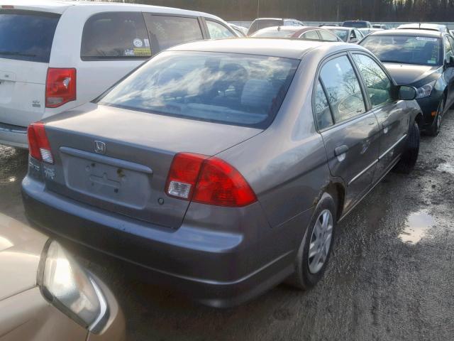 2HGES16375H515895 - 2005 HONDA CIVIC DX V GRAY photo 4