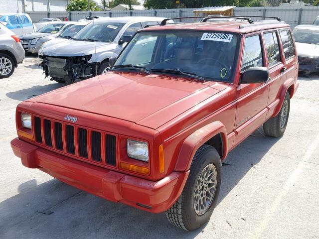 1J4FJ78S5WL243486 - 1998 JEEP CHEROKEE L RED photo 2