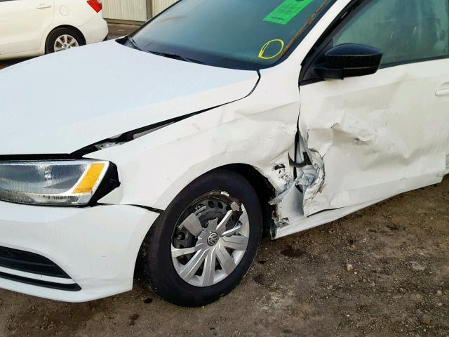 3VW1K7AJ1FM312443 - 2015 VOLKSWAGEN JETTA BASE WHITE photo 10