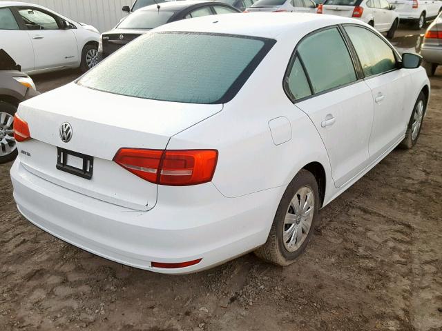 3VW1K7AJ1FM312443 - 2015 VOLKSWAGEN JETTA BASE WHITE photo 4