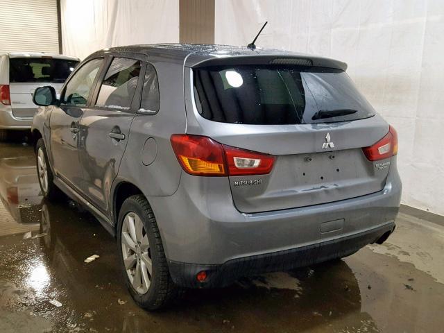 4A4AR3AU4FE044486 - 2015 MITSUBISHI OUTLANDER GRAY photo 3