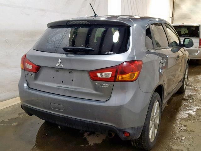 4A4AR3AU4FE044486 - 2015 MITSUBISHI OUTLANDER GRAY photo 4