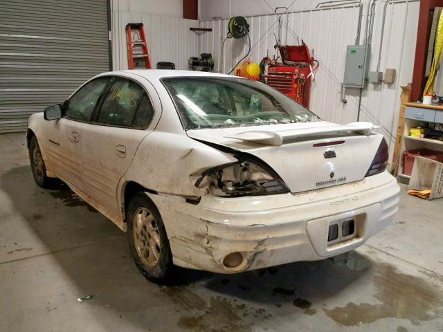 1G2NE52T1YM765660 - 2000 PONTIAC GRAND AM S WHITE photo 3