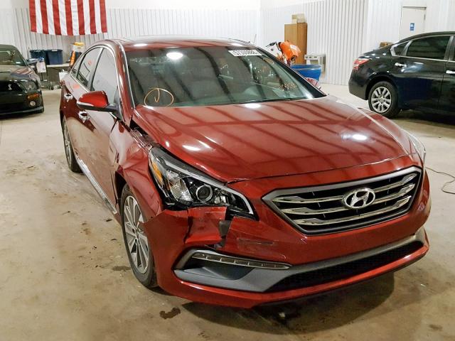 5NPE34AF7GH313888 - 2016 HYUNDAI SONATA SPO MAROON photo 1