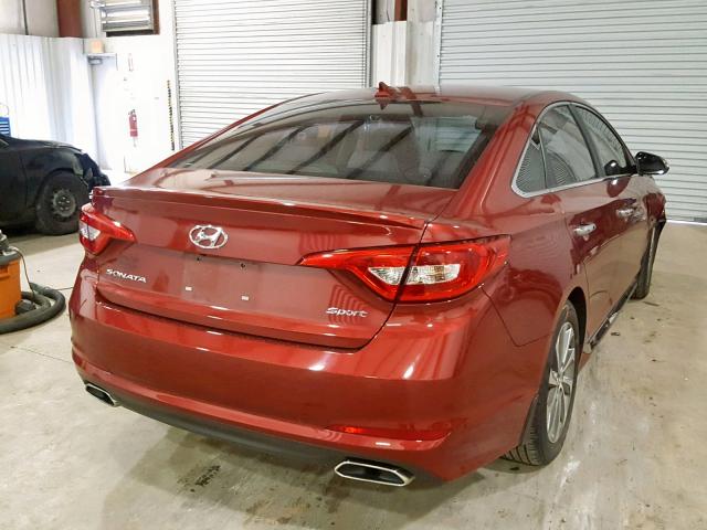 5NPE34AF7GH313888 - 2016 HYUNDAI SONATA SPO MAROON photo 4