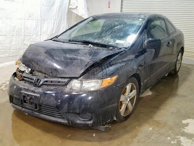 2HGFG12938H570025 - 2008 HONDA CIVIC EXL BLACK photo 2