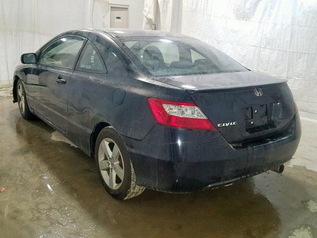 2HGFG12938H570025 - 2008 HONDA CIVIC EXL BLACK photo 3