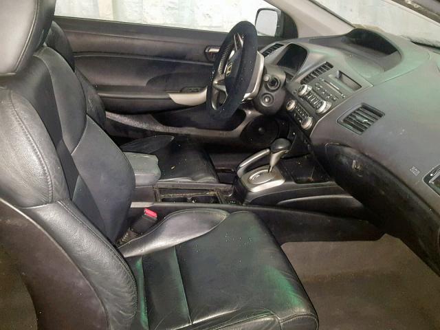 2HGFG12938H570025 - 2008 HONDA CIVIC EXL BLACK photo 5