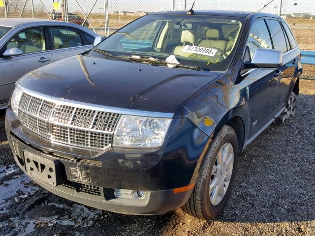 2LMDU88C58BJ01757 - 2008 LINCOLN MKX BLACK photo 2