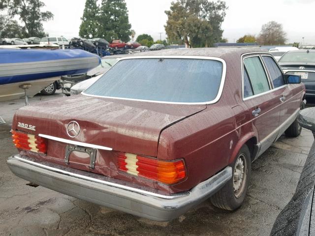 WDBCA32C7FA152653 - 1985 MERCEDES-BENZ 380 SE BURGUNDY photo 4