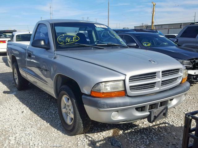 1B7FL26P71S268955 - 2001 DODGE DAKOTA SILVER photo 1